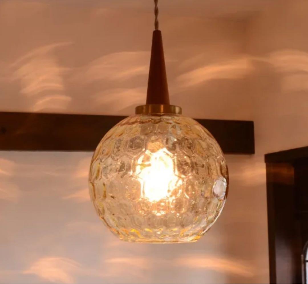 【nomiさま専用】ヴィンテージ デザインガラス ペンダントランプ