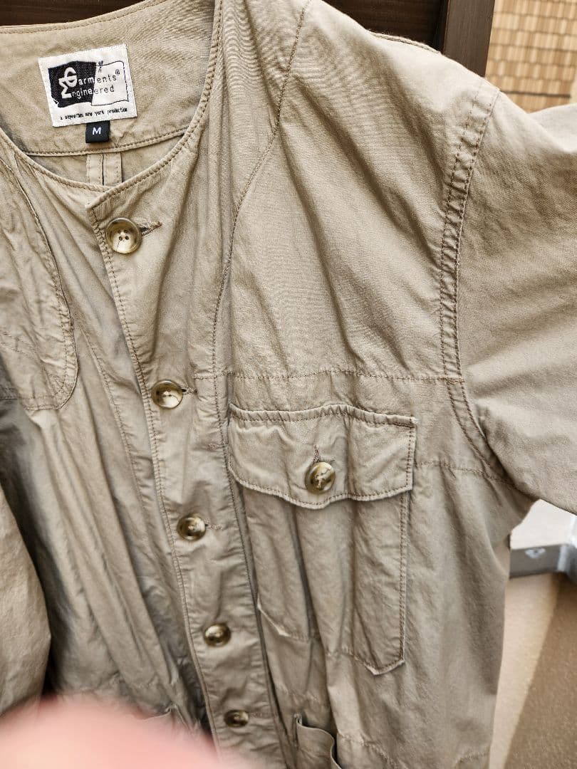 エンジニアードガーメンツ ノーカラーシューティングジャケット