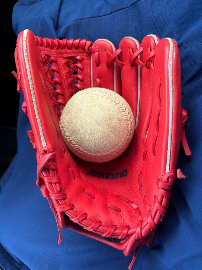 Mizuno Buw League 軟式グローブ 赤　レッド