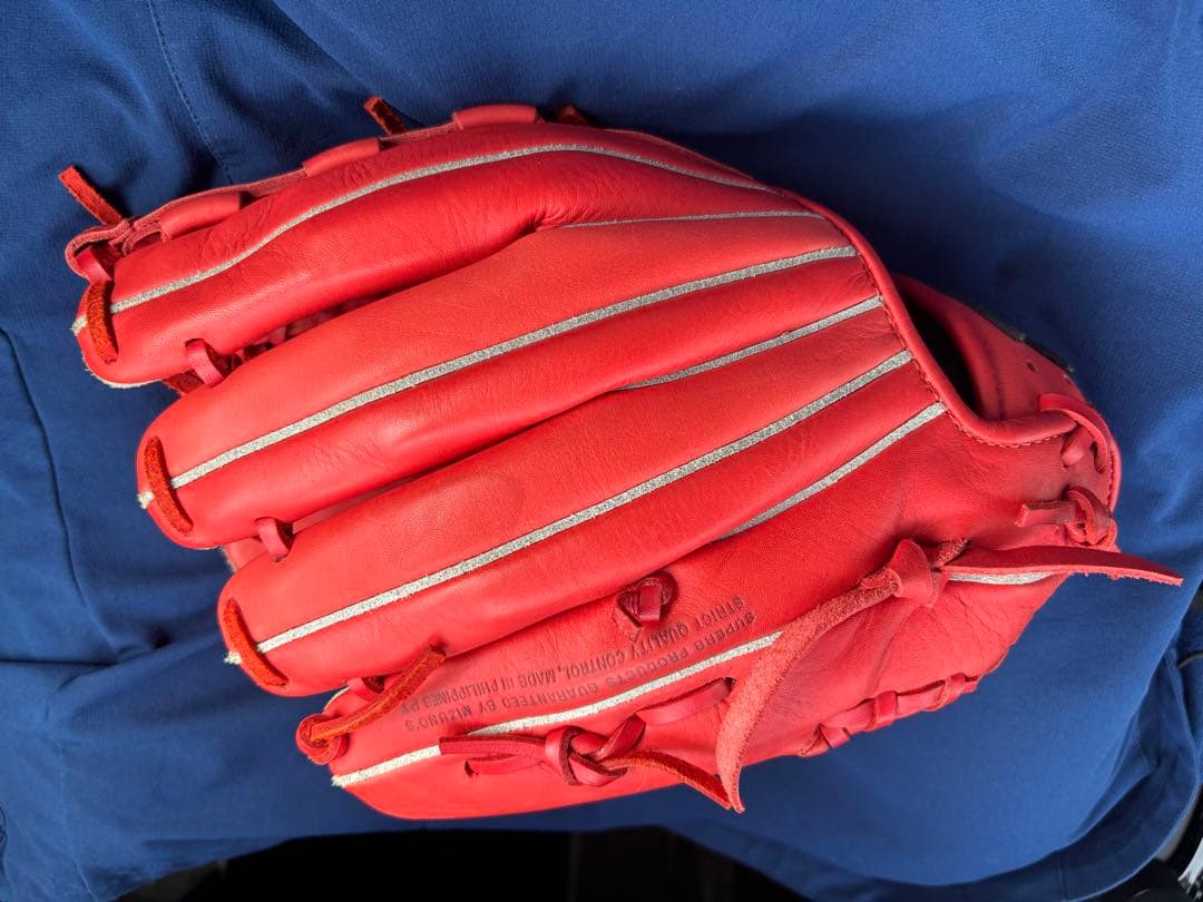 Mizuno Buw League 軟式グローブ 赤　レッド