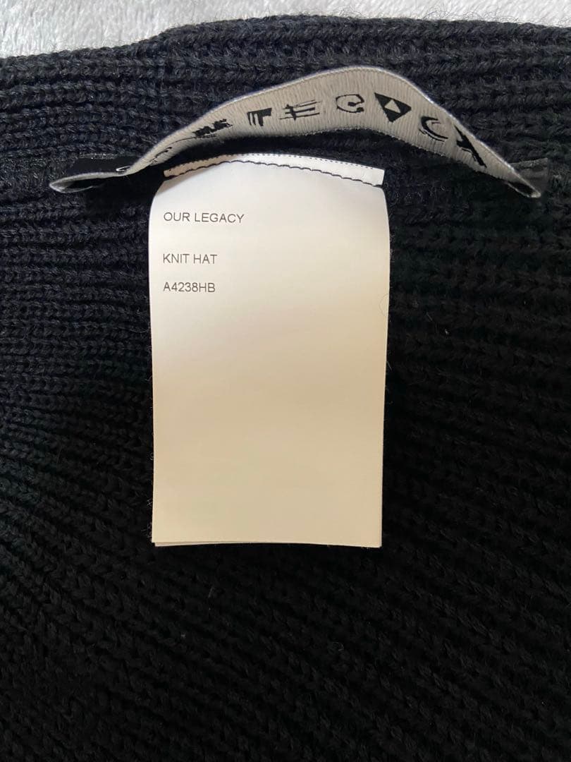 OUR LEGACY 23AW ビーニー BLACK WOOL KNIT CAP