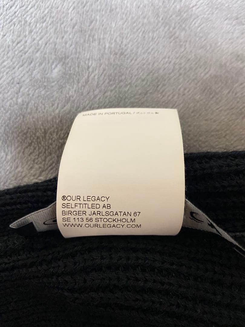 OUR LEGACY 23AW ビーニー BLACK WOOL KNIT CAP