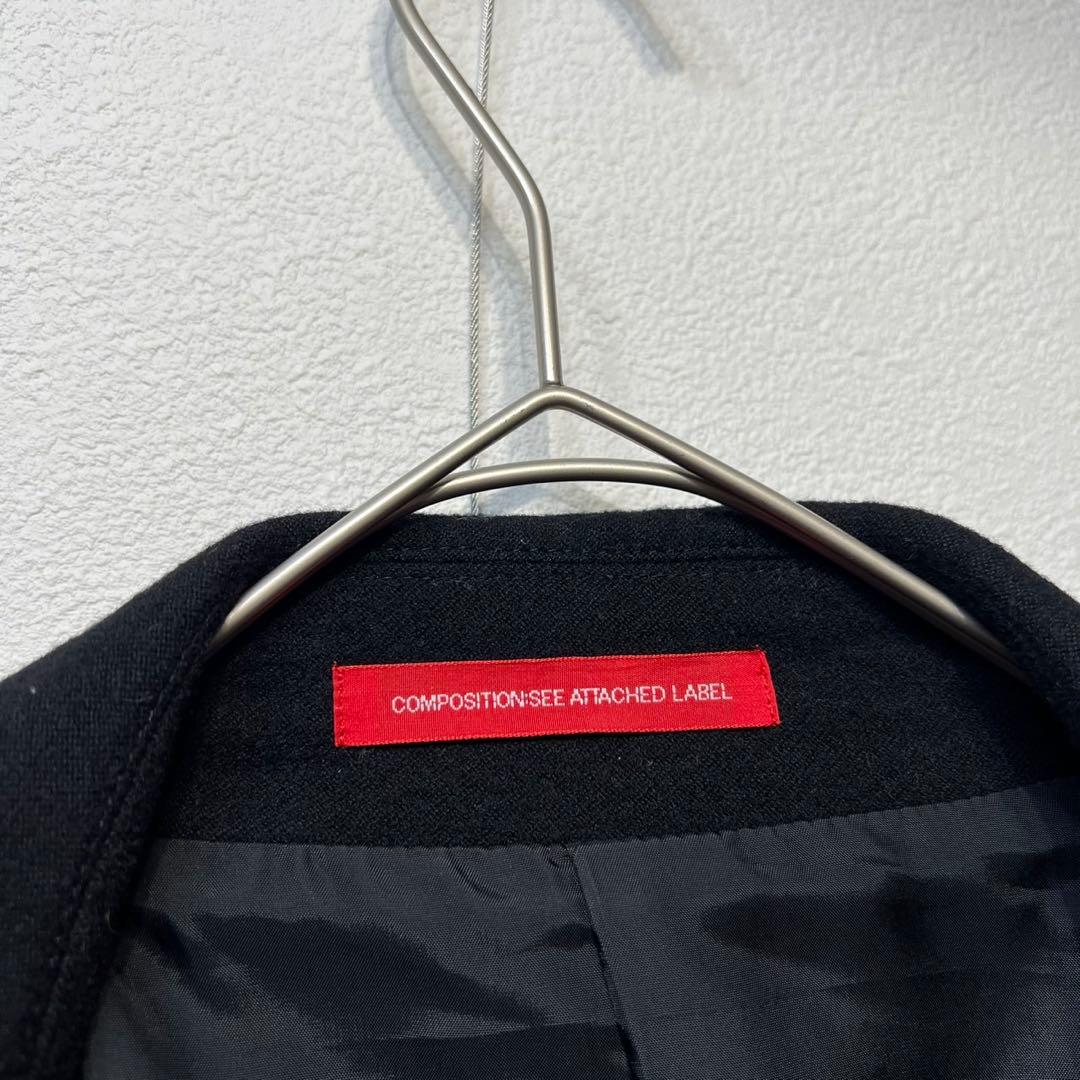 希少 美品 ワイズ レッドレーベル ウール チェック デザイン ピーコート 2