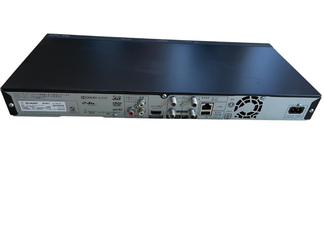 シャープ 2B-C05BW1 ブルーレイレコーダー 19年製 動作確認済 美品