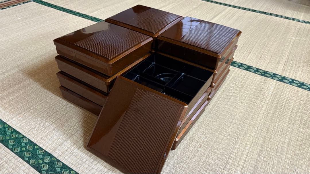 業務用 仕切り弁当箱 5つ固定仕切り 本体＋蓋セット（15セット）