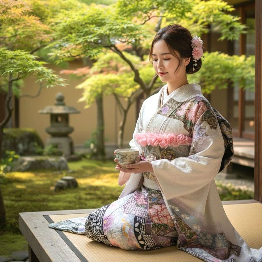 振袖フルセット(8点)・成人式・総絞り・エンボス加工・胴裏正絹・正絹・逸品