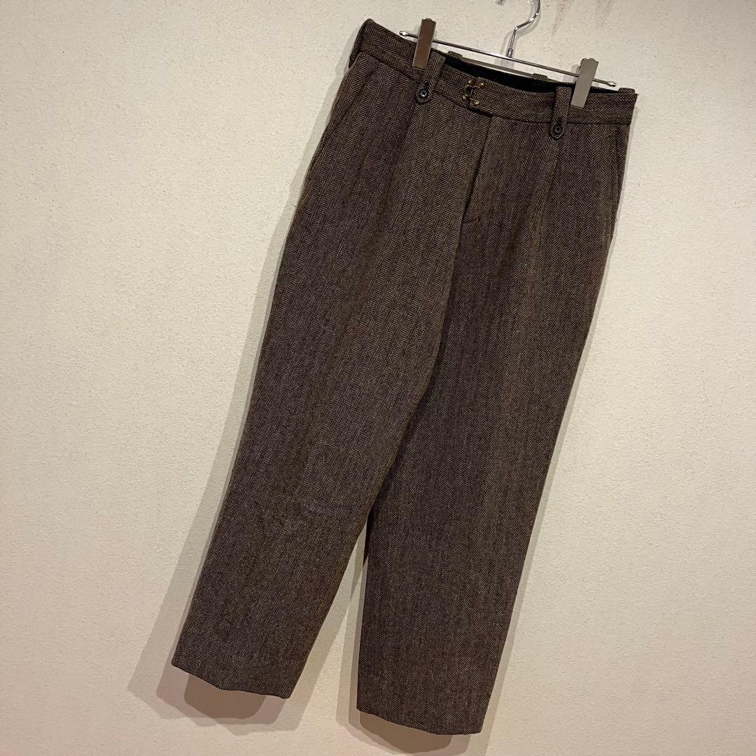 【美品】kolor 08AW ヘリンボーンストライプパンツ ブラウン