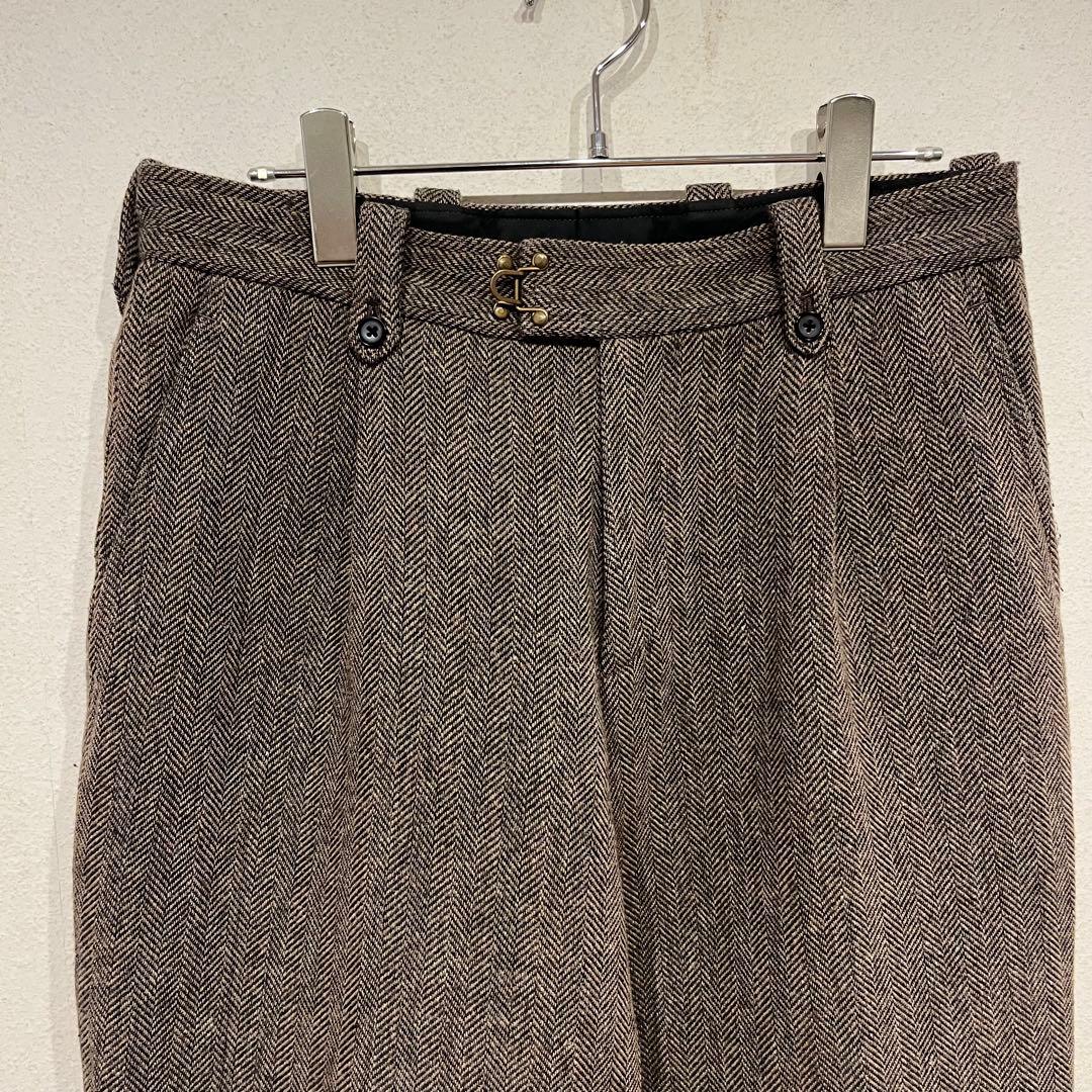 【美品】kolor 08AW ヘリンボーンストライプパンツ ブラウン