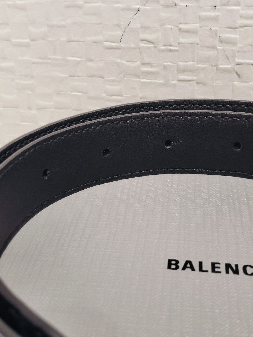 BALENCIAGA / バレンシアガ クロコ型押し ブラック BBベルト