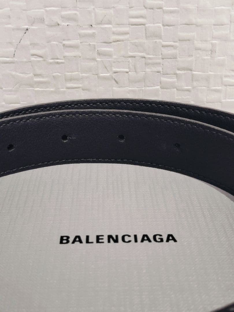 BALENCIAGA / バレンシアガ クロコ型押し ブラック BBベルト