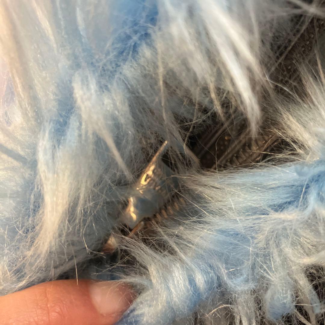 Ｒ*Ｅ様 PRADA 水色 ファー ショルダーバッグ