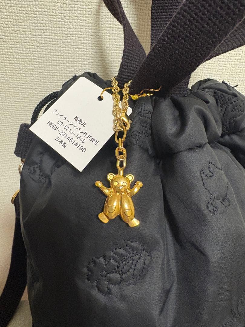 値下げ★タグ有り　フェイラー 巾着ショルダーバッグ ハイジ 黒ブラック