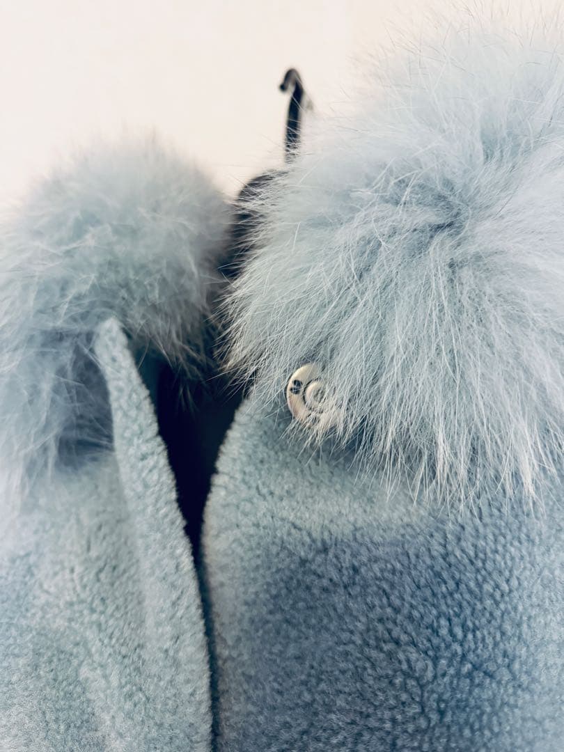 リアルファー付きムートンロングコート