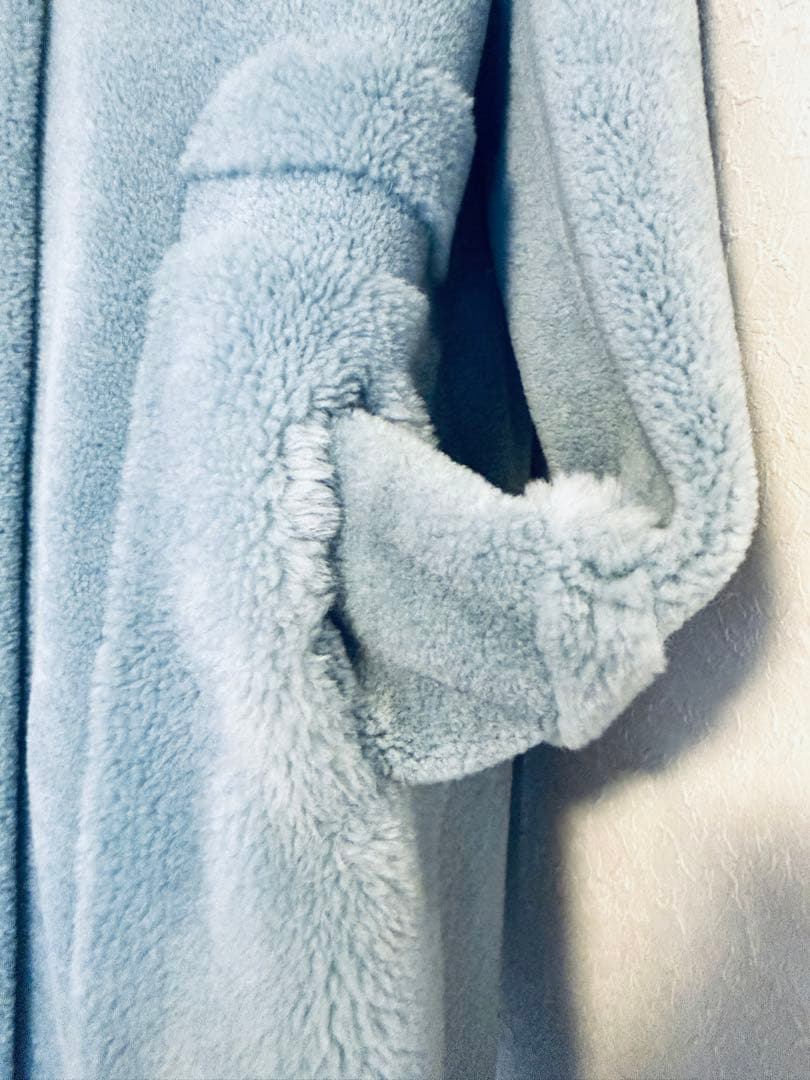 リアルファー付きムートンロングコート