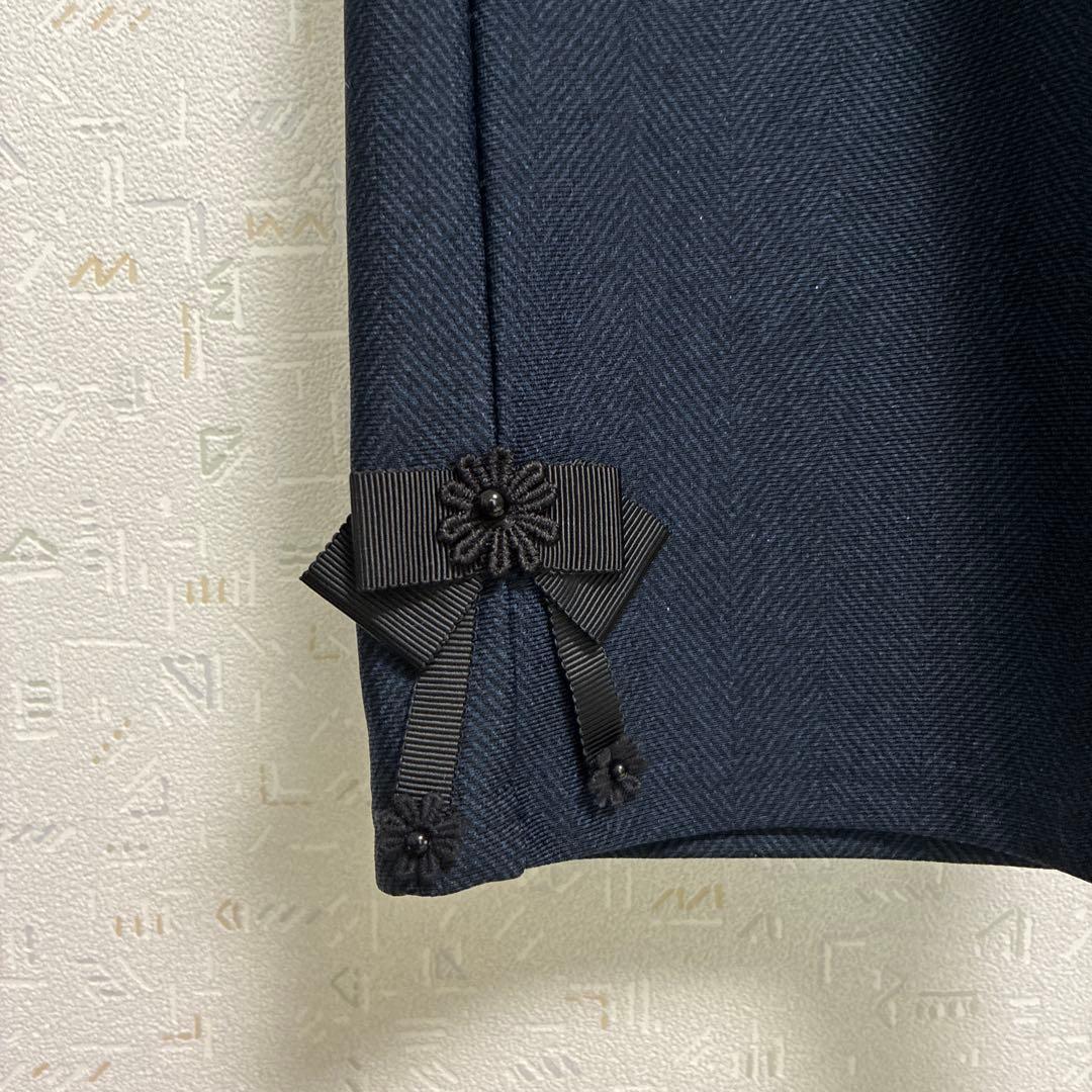 スーパービューティー☆44☆2025秋冬サイドリボン飾りの裏起毛パンツ