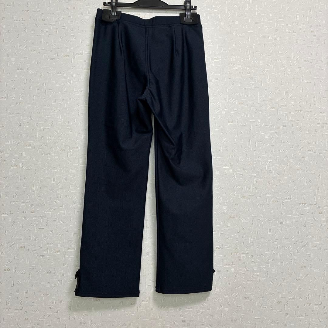 スーパービューティー☆44☆2025秋冬サイドリボン飾りの裏起毛パンツ