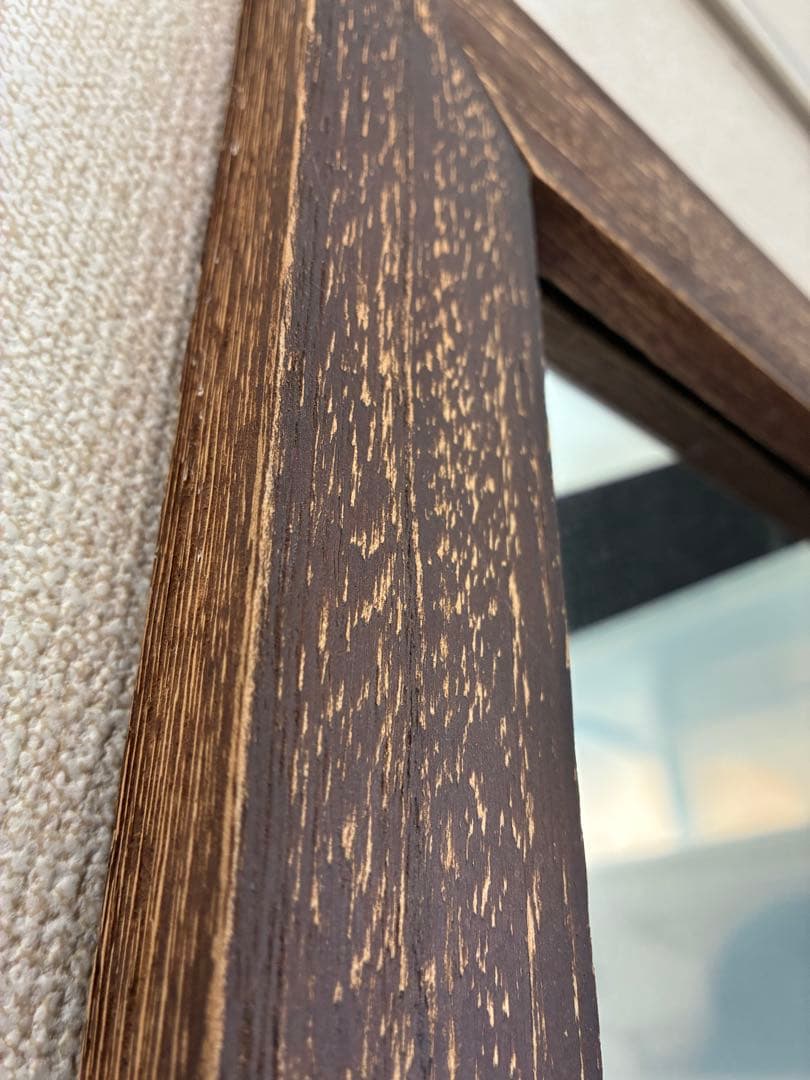 アンティーク 全身鏡 木製 スタンドミラー ダークブラウン