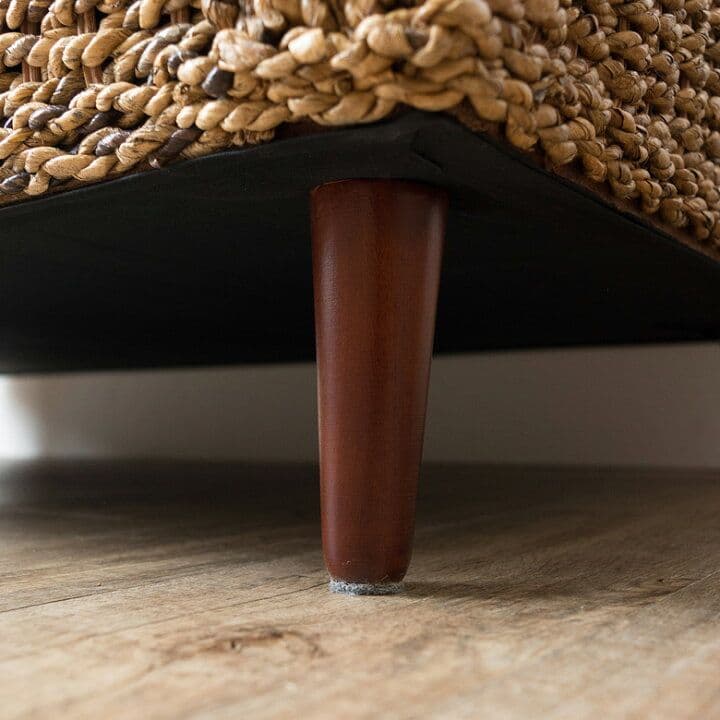 アバカ アジアン エスニック家具 1人掛けソファ ベージュクッション