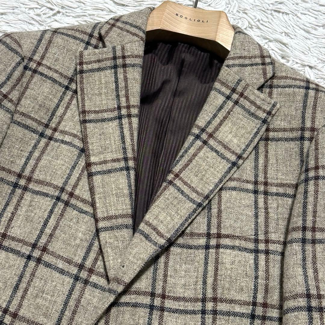 未使用級 MORLES ツイード テーラードジャケット XLサイズ 段返り3B