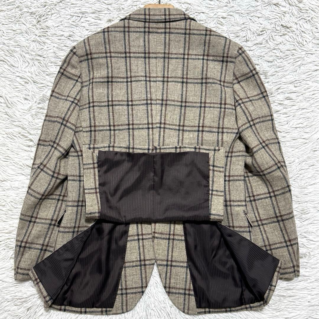 未使用級 MORLES ツイード テーラードジャケット XLサイズ 段返り3B