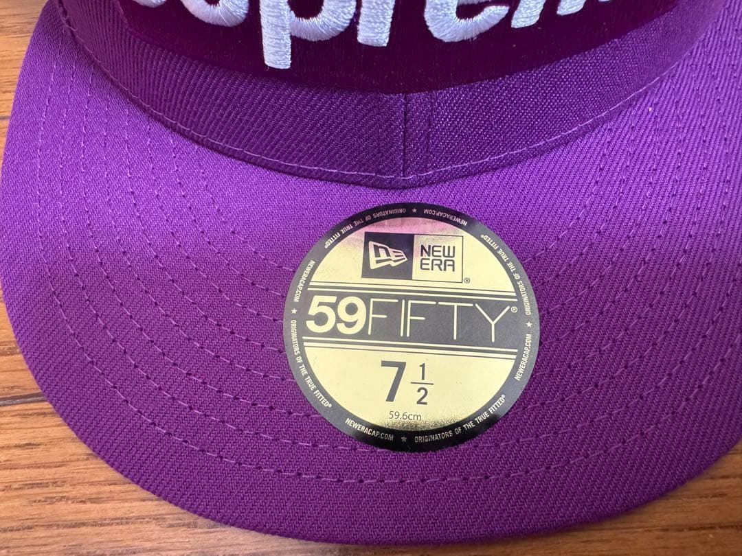 Supreme 59FIFTY パープル　キャップ サイズ　7 1/2