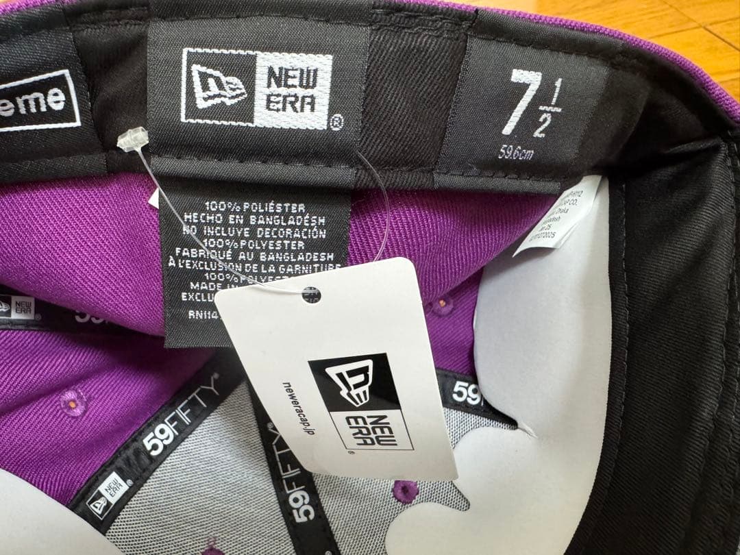 Supreme 59FIFTY パープル　キャップ サイズ　7 1/2