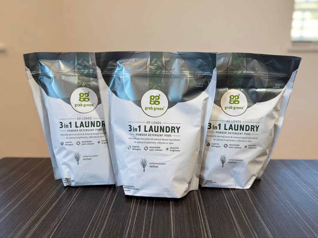 grab green グラブグリーン 洗濯洗剤 ベチバー ベチベル 3袋