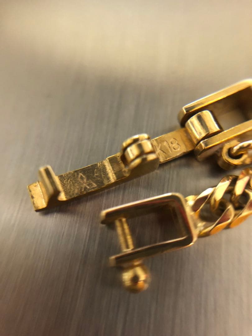 18金 喜平 6面ダブル　アンクレット 23cm.