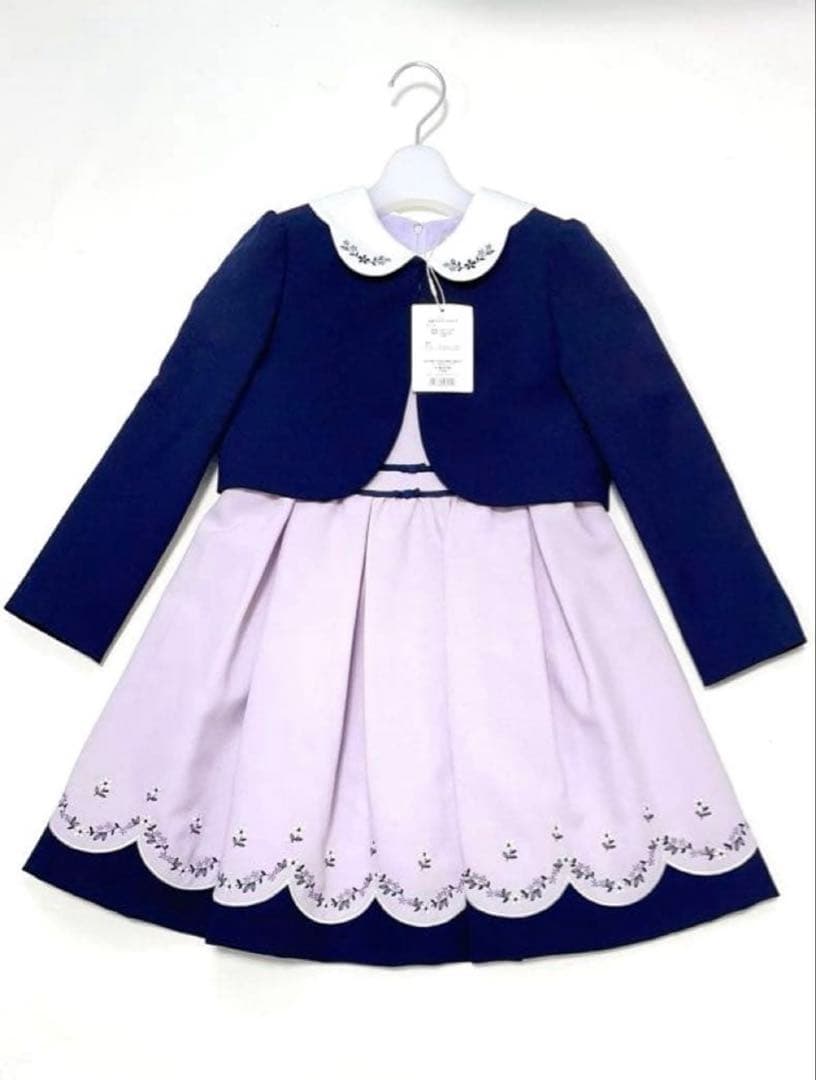 専用新品✨ジャケット付き、花柄刺繍ドレス 130