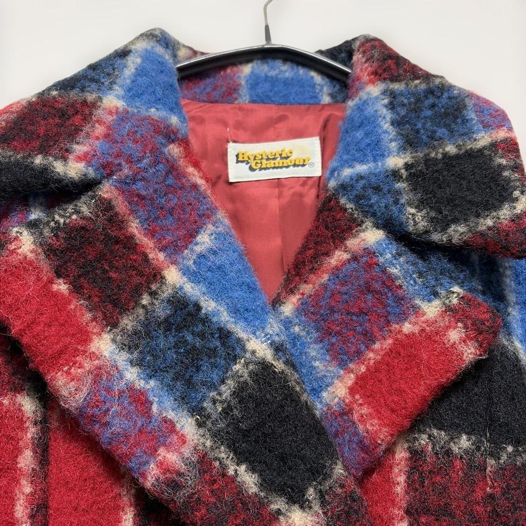 貴重！HYSTERIC GLAMOUR Aライン　チェック　ウールコート　日本製