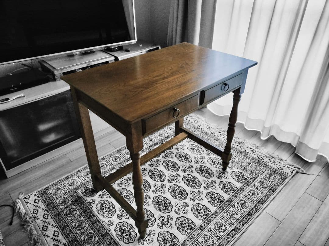 葉山家具　コンソールデスク　ブラウン