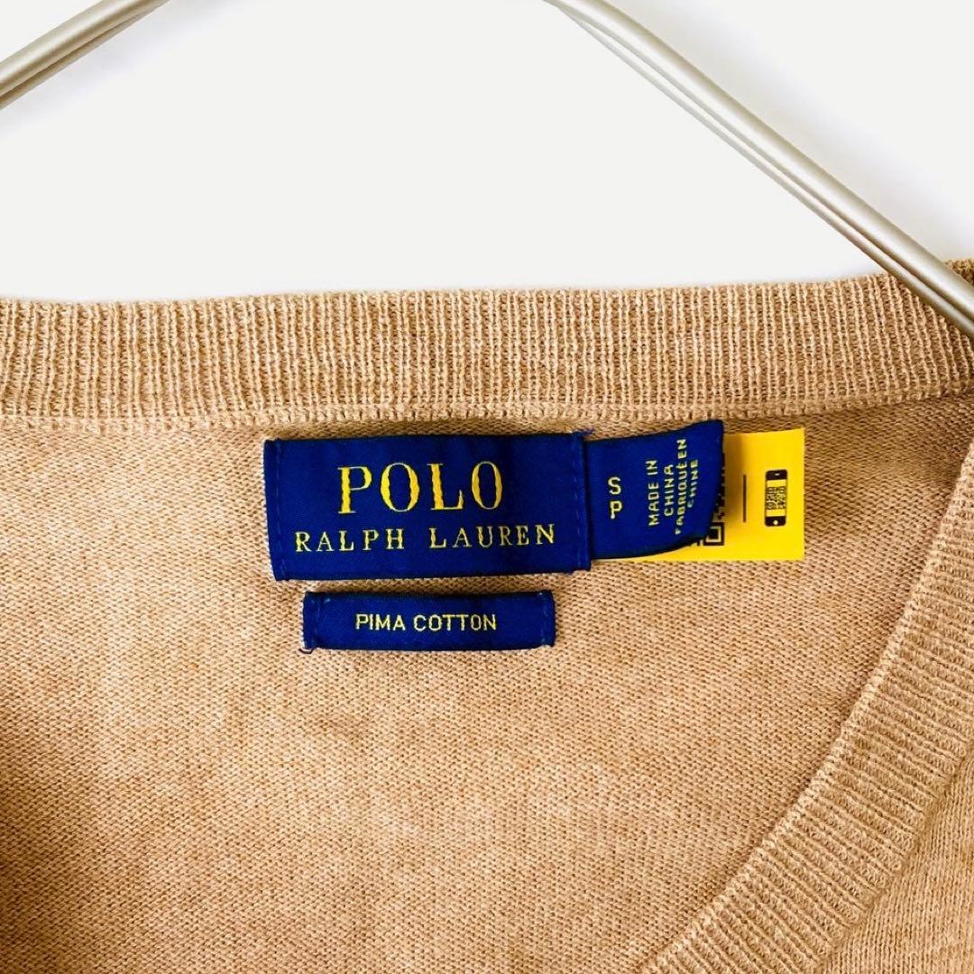 美品✨️現行QRタグ　ポロラルフローレン　Pimaコットンカーディガン　ポニー刺繍