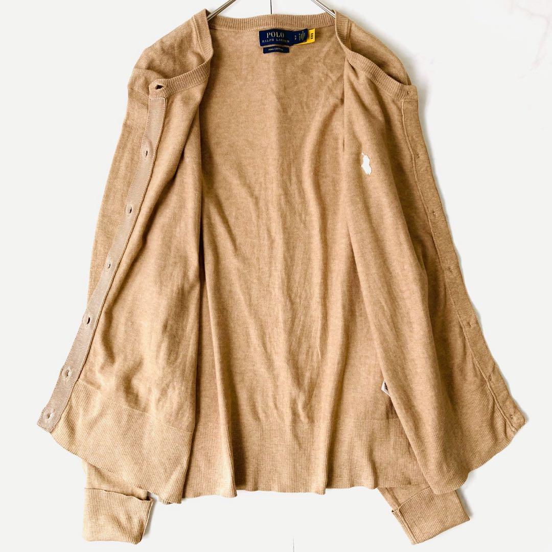 美品✨️現行QRタグ　ポロラルフローレン　Pimaコットンカーディガン　ポニー刺繍