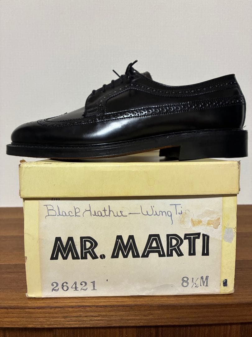 MR. MARTI レザーシューズ ロングウィング 8 1/2 デッドストック