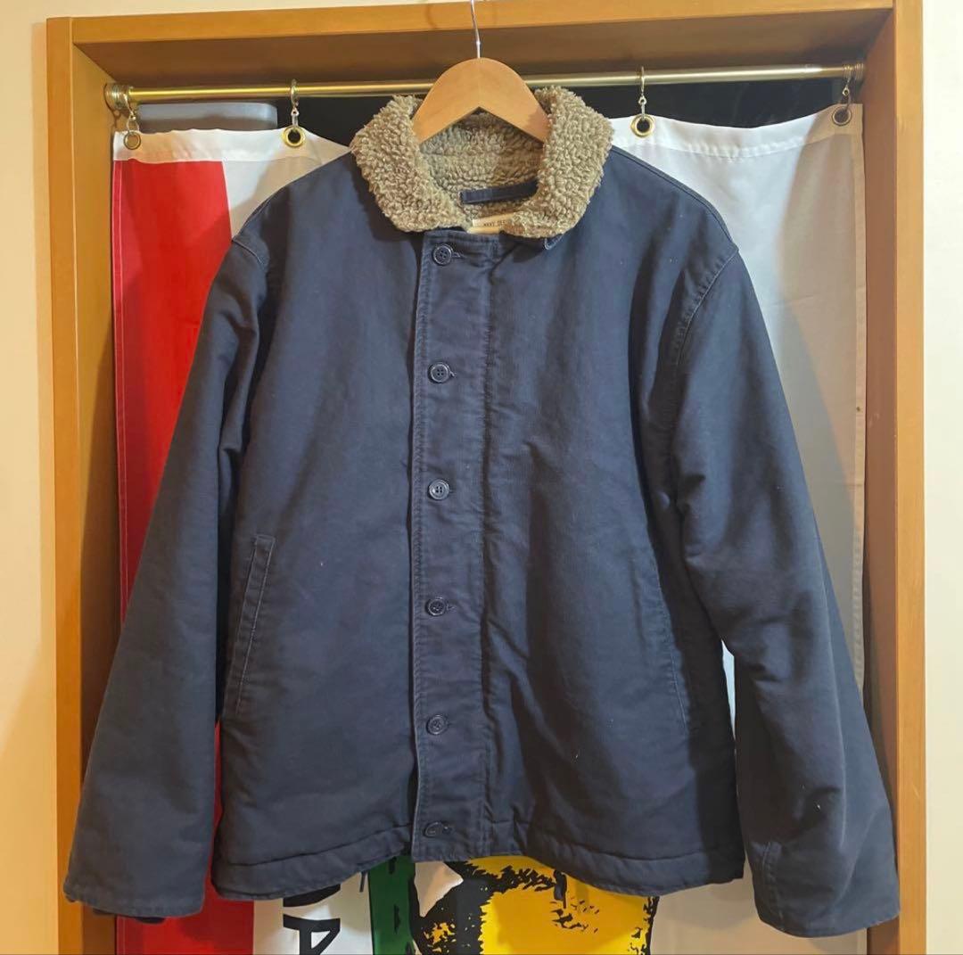 WAIPER N-1デッキジャケット USED SOLID NAVY 42