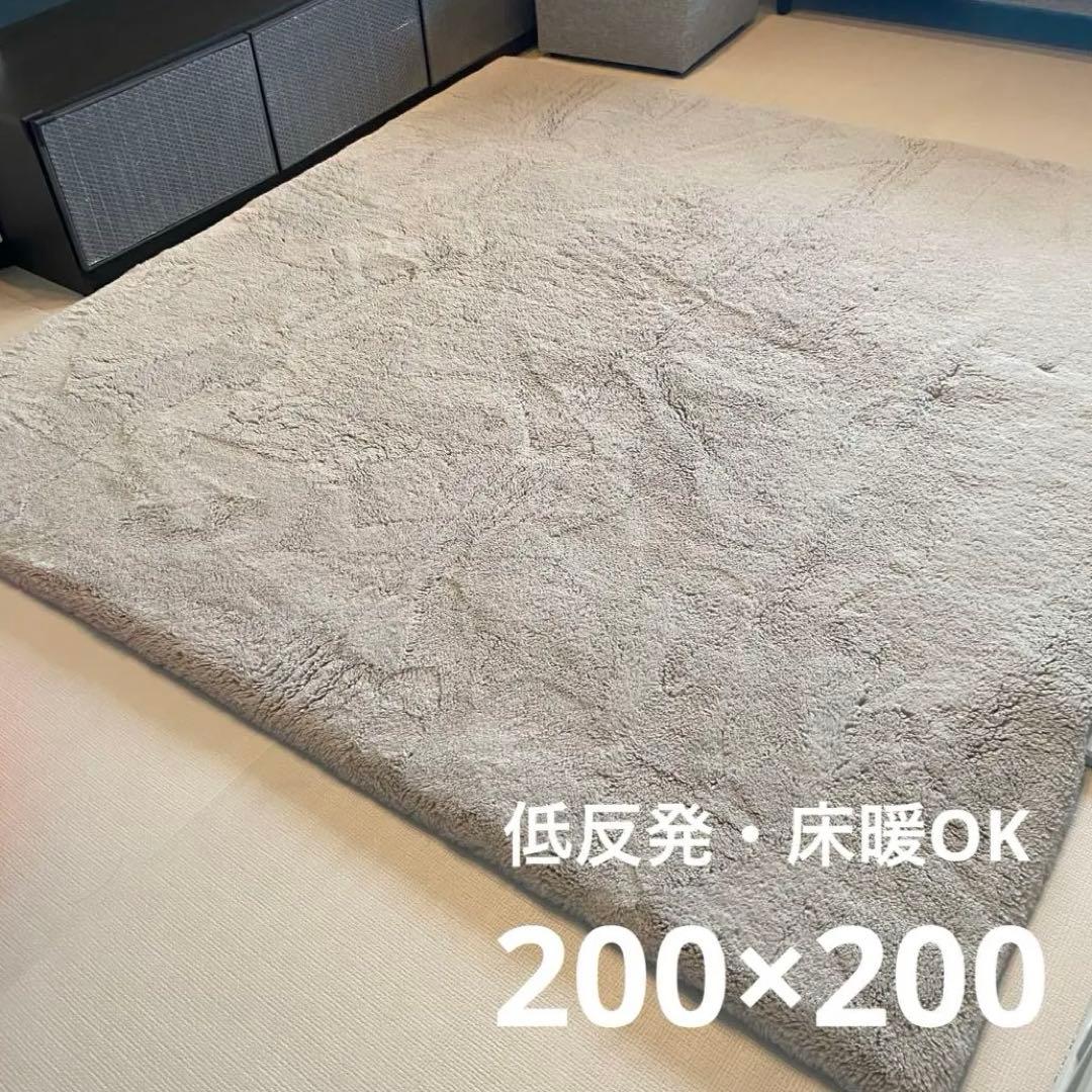 Francfranc 低反発 ミーティス ラグ L ライトグレー 正方形