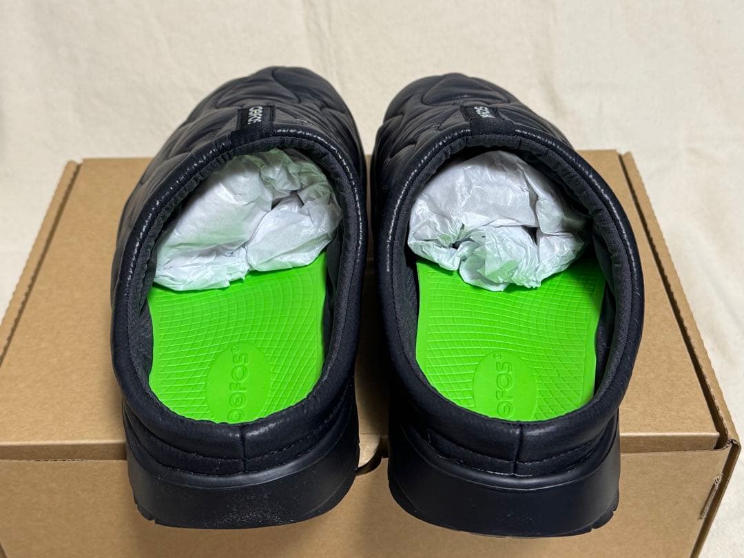 US9 OOFOS OOcoozie Thermo Mule 黒 ウーフォス