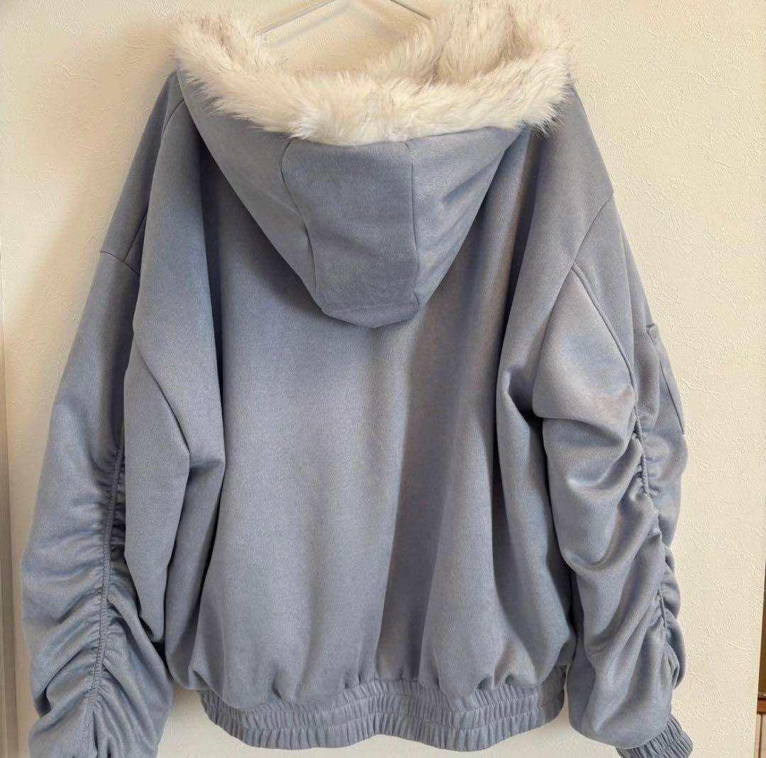 Sサイズ Ria（リア） リバーシブル ファー ブルーアウター