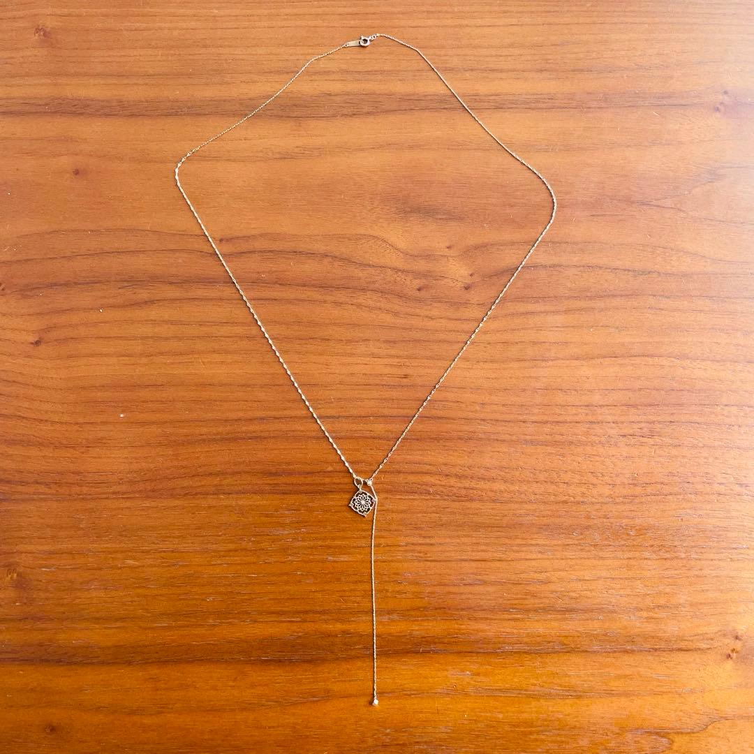 agete K10 アラベスクダイヤ　ロングネックレス　2WAY仕様