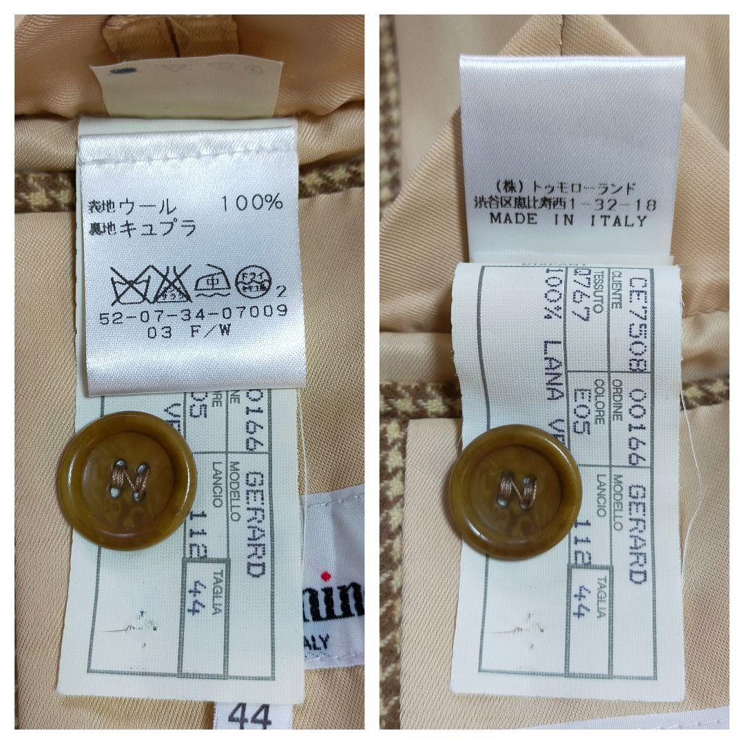 美品　イタリア製　Y.Akamine　千鳥格子柄　テーラードジャケット