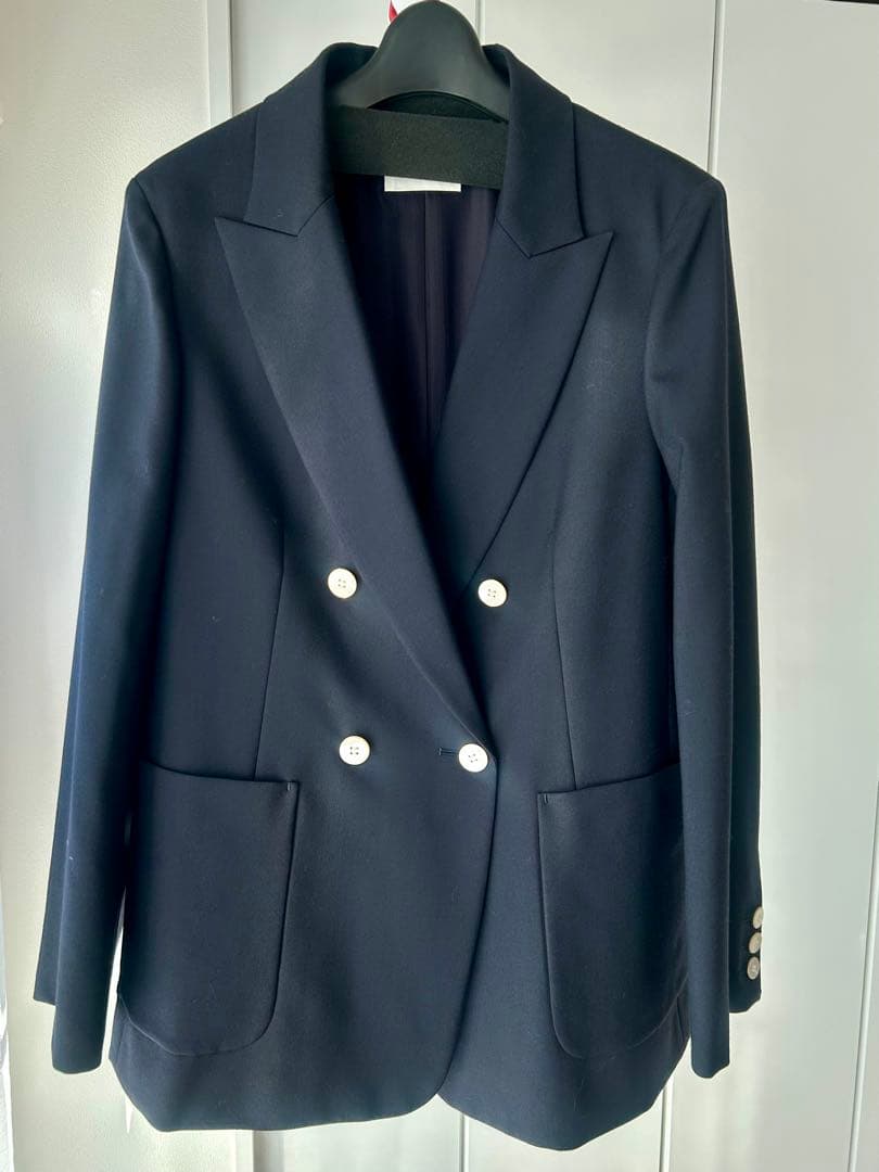 IÉNA ネイビー ダブルブレストジャケット38サイズ