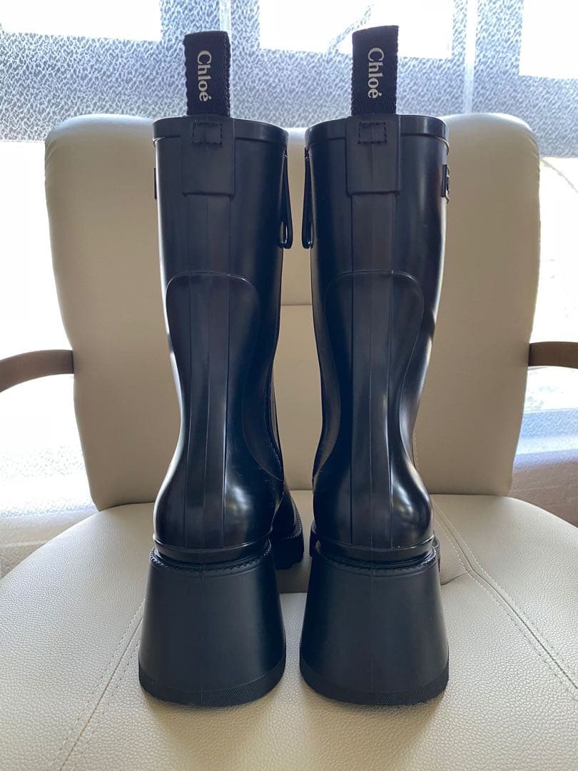 Chloé ブラック 37 レインブーツ ヒール