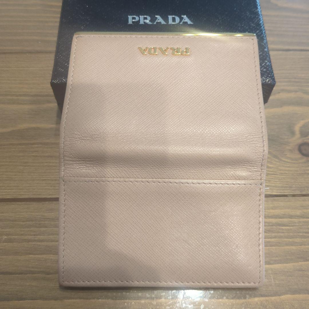 PRADA ピンクベージュ 名刺入れ
