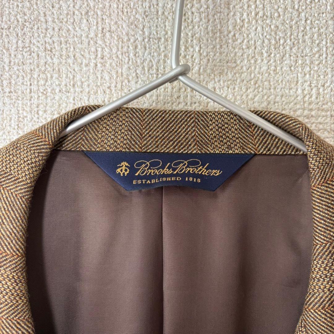 【美品】ブルックスブラザーズ ヘリンボーン ジャケット 茶 42REG L〜XL