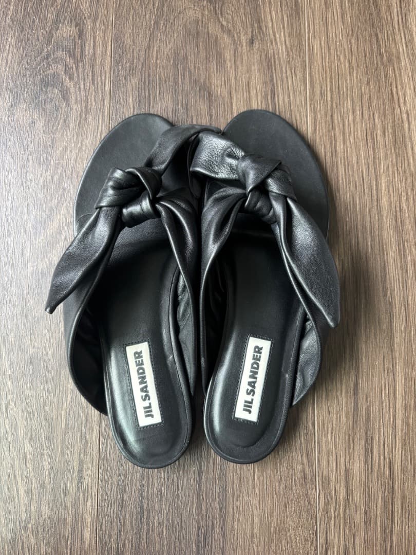 JIL SANDER ブラックリボンミュール