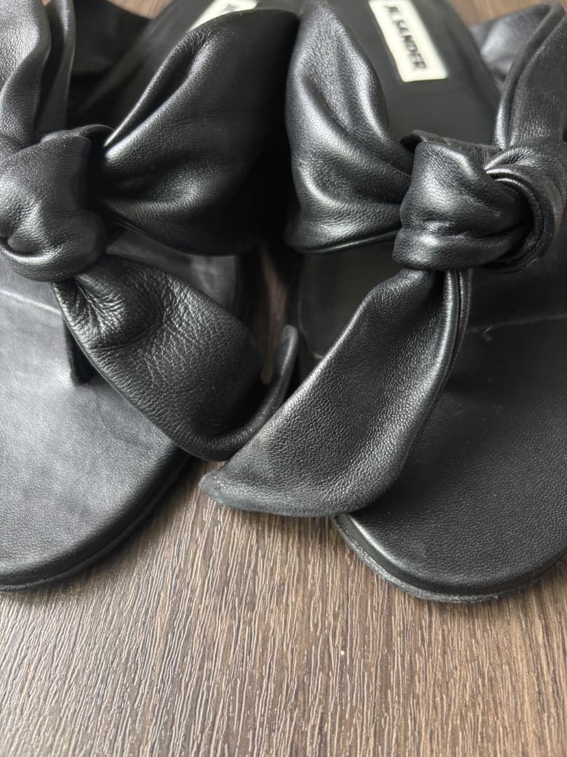 JIL SANDER ブラックリボンミュール