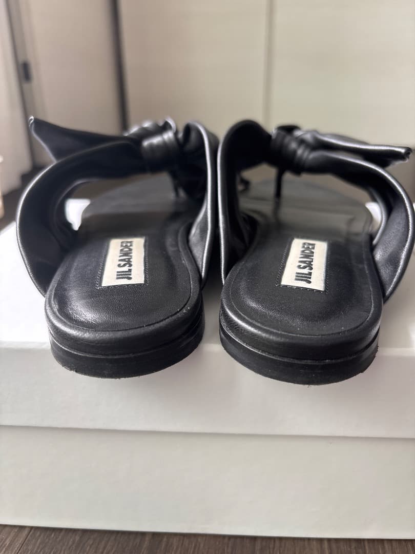 JIL SANDER ブラックリボンミュール