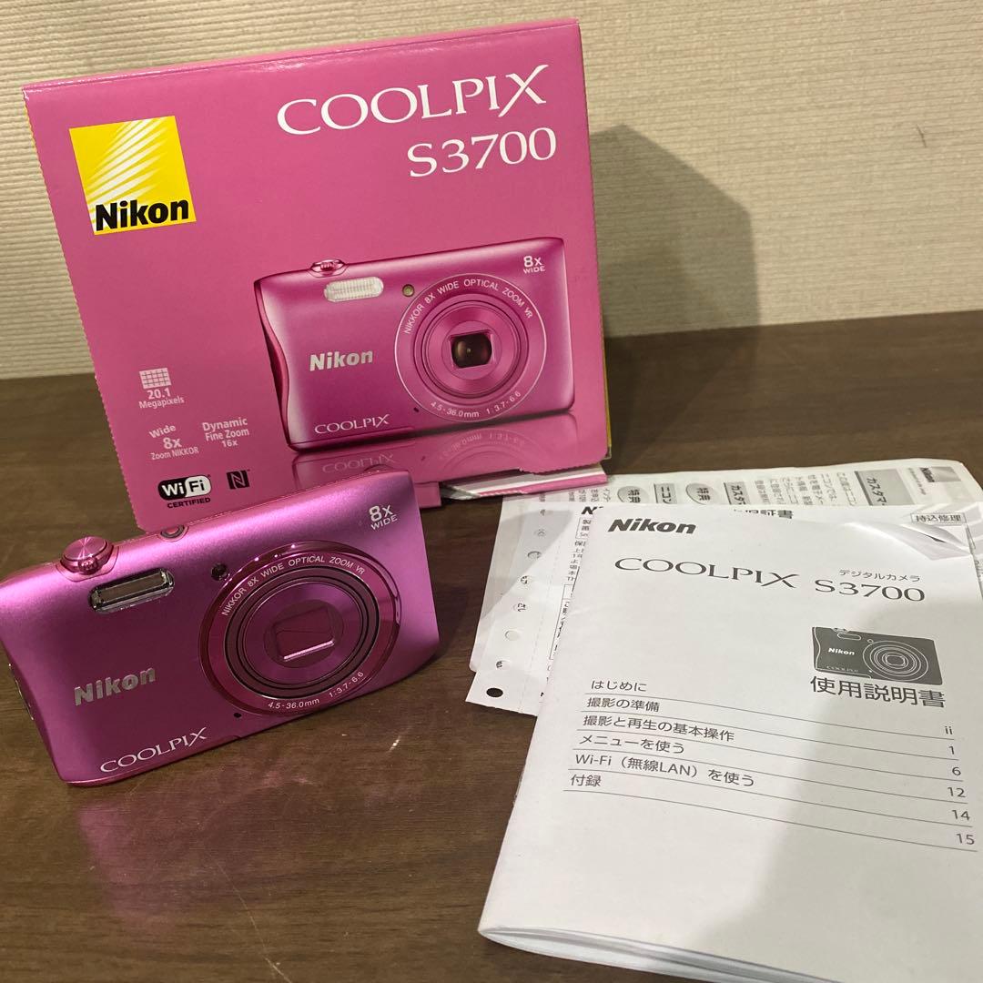 Nikon COOLPIX S3700 ピンク　デジタルカメラ　ジャンク