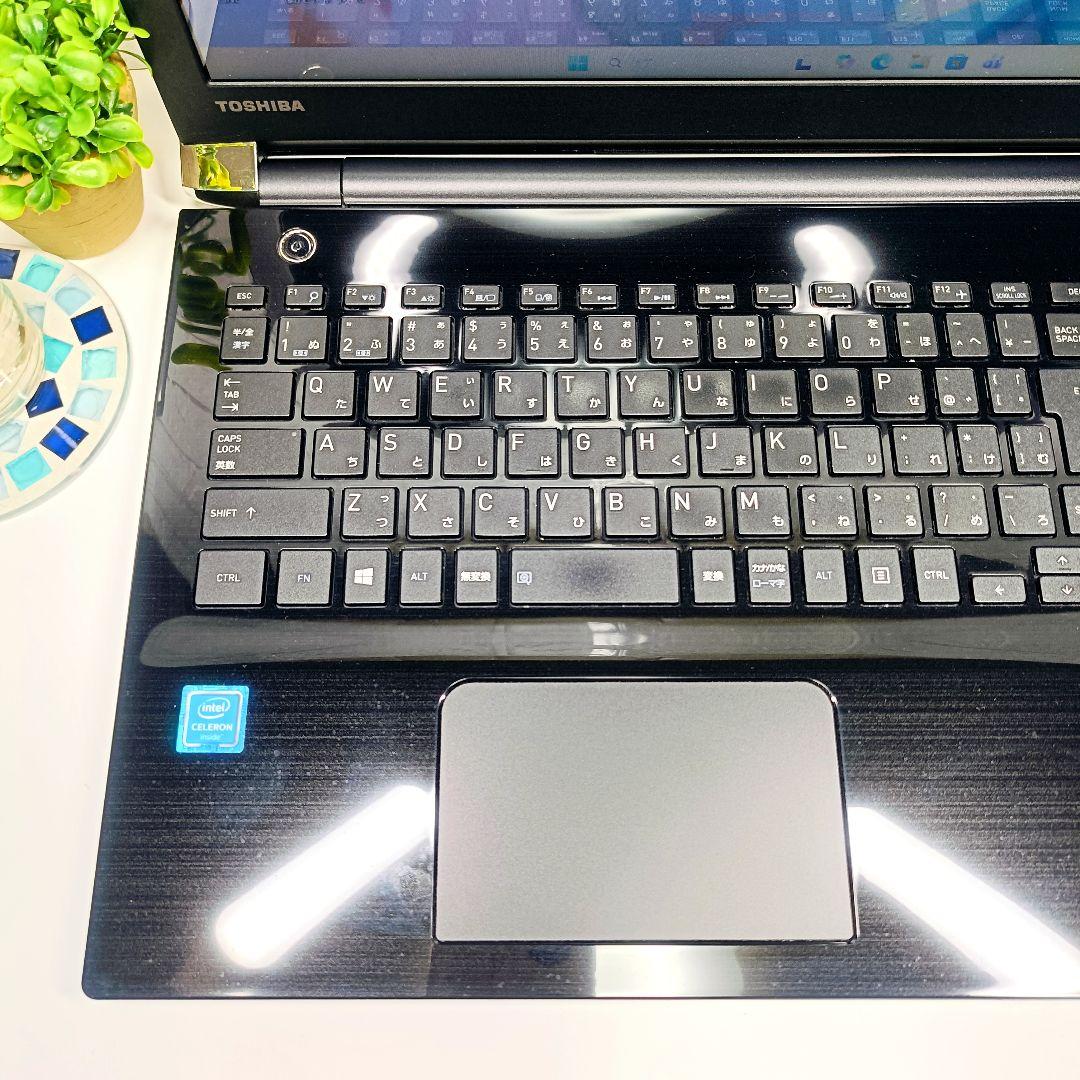 超大容量1TB‼️YouTube✨薄型✨カメラ付黒ブラックノートパソコン✨設定済