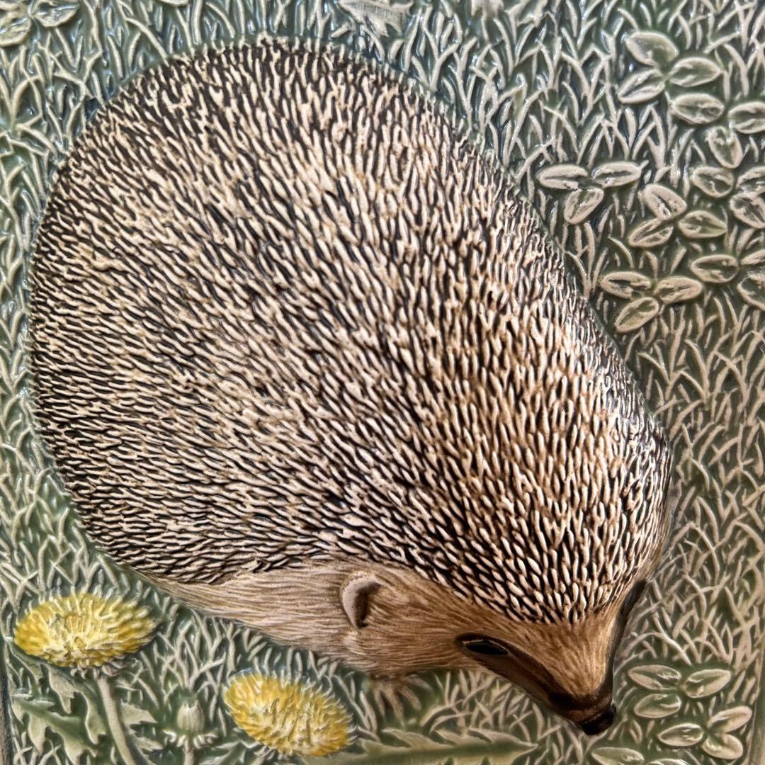 pa-pul　ステファン・ジョンソン WWF ハリネズミ　陶板20cm